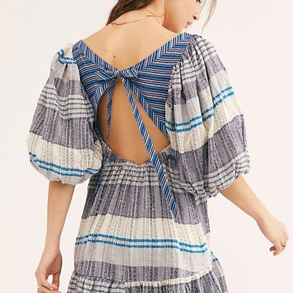 Free people all lined up gray mini dress - Picture 3 of 12